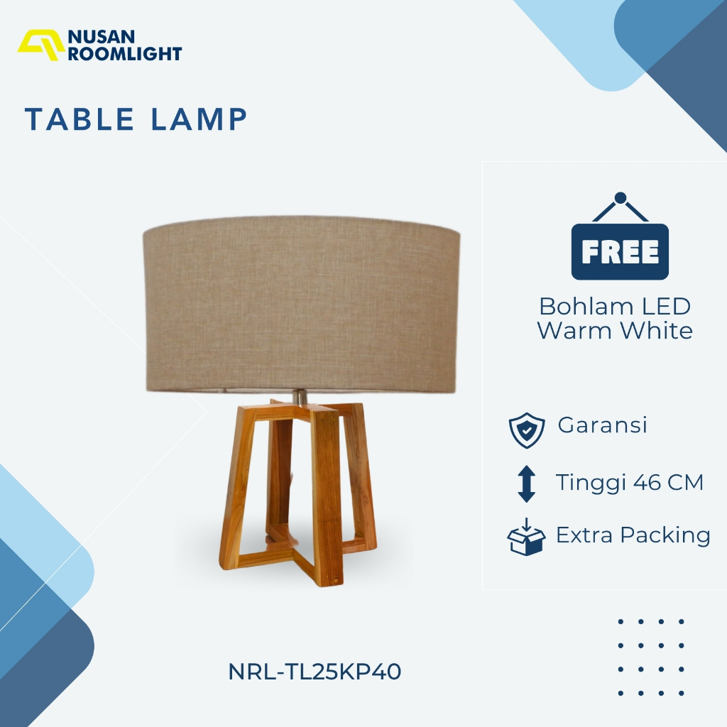 Jual Lampu Meja Table Lamp Minimalis NRL-TL26KP40 Estetik dengan Tiang ...