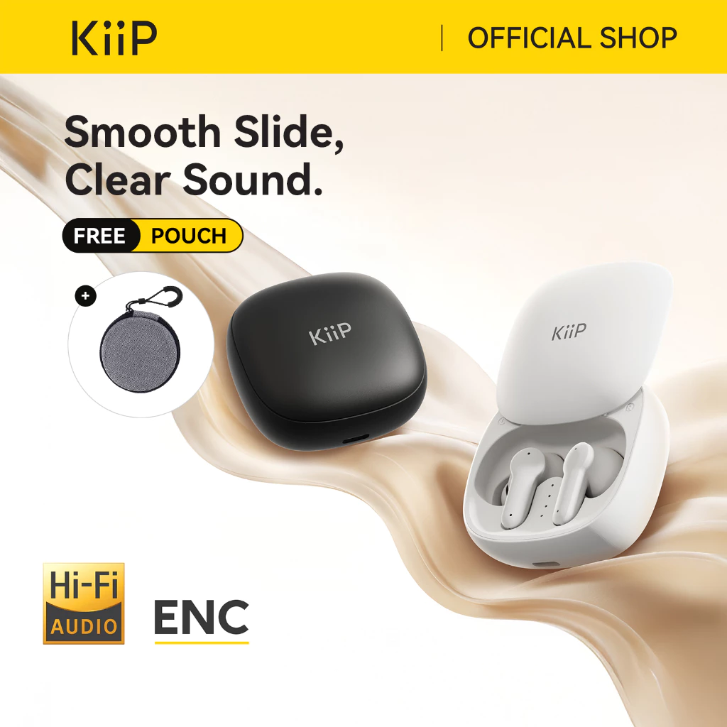 KiiP DTS12 True Wireless Bluetooth Earphone TWS Mini Earbuds ENC IPX5