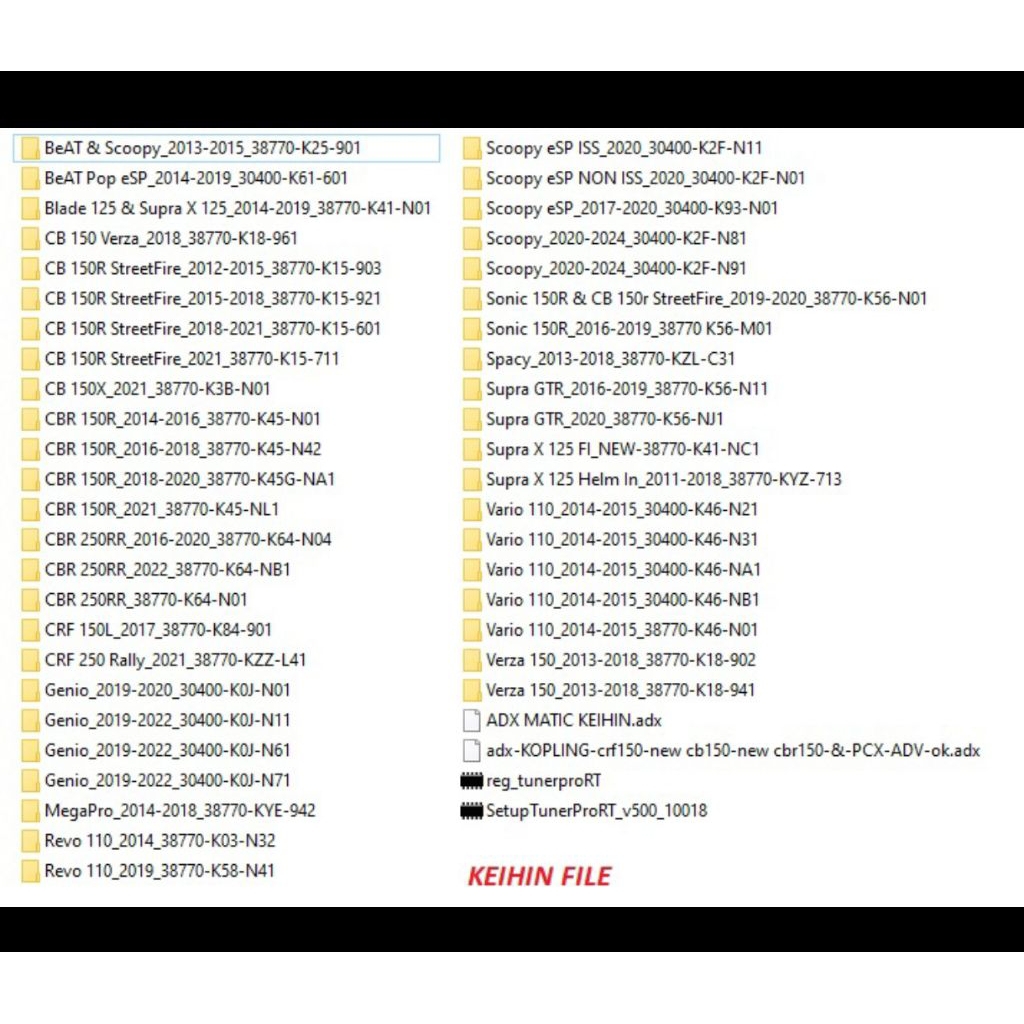 Jual paket file remap ecu bin xdf adx honda shindengen keihin kzr beat ...