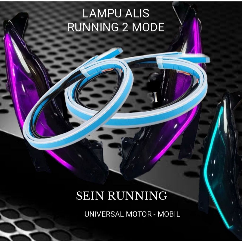 Jual Sepasang Lampu Led Alis Welcome DRL Running 2 Mode 30CM Fleksible ...