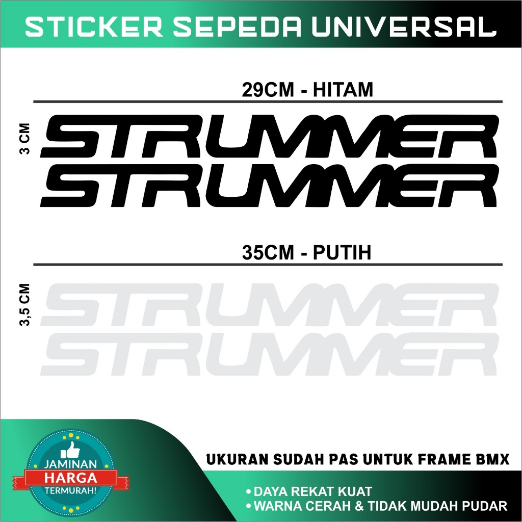 Jual STICKER CUTTING BATANG SEPEDA STRUMMER STICKER CUTTING STUMMER ...