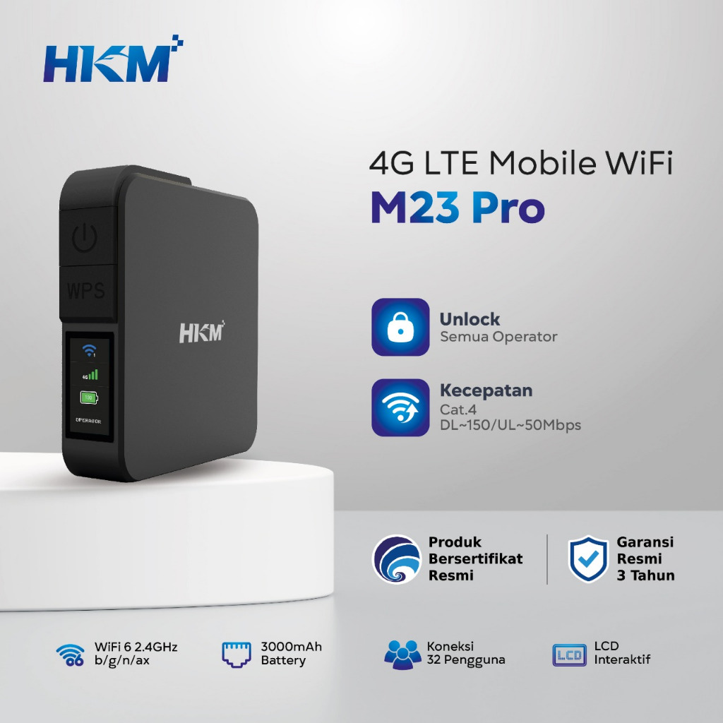 Jual Modem Mifi HKM M23 Pro Router Wifi 4G LTE Mobile Wifi Hotspot ...