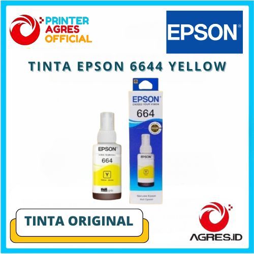 Jual Tinta Printer EPSON 6644 Yellow Kuning Original DUS SEGEL | Shopee ...