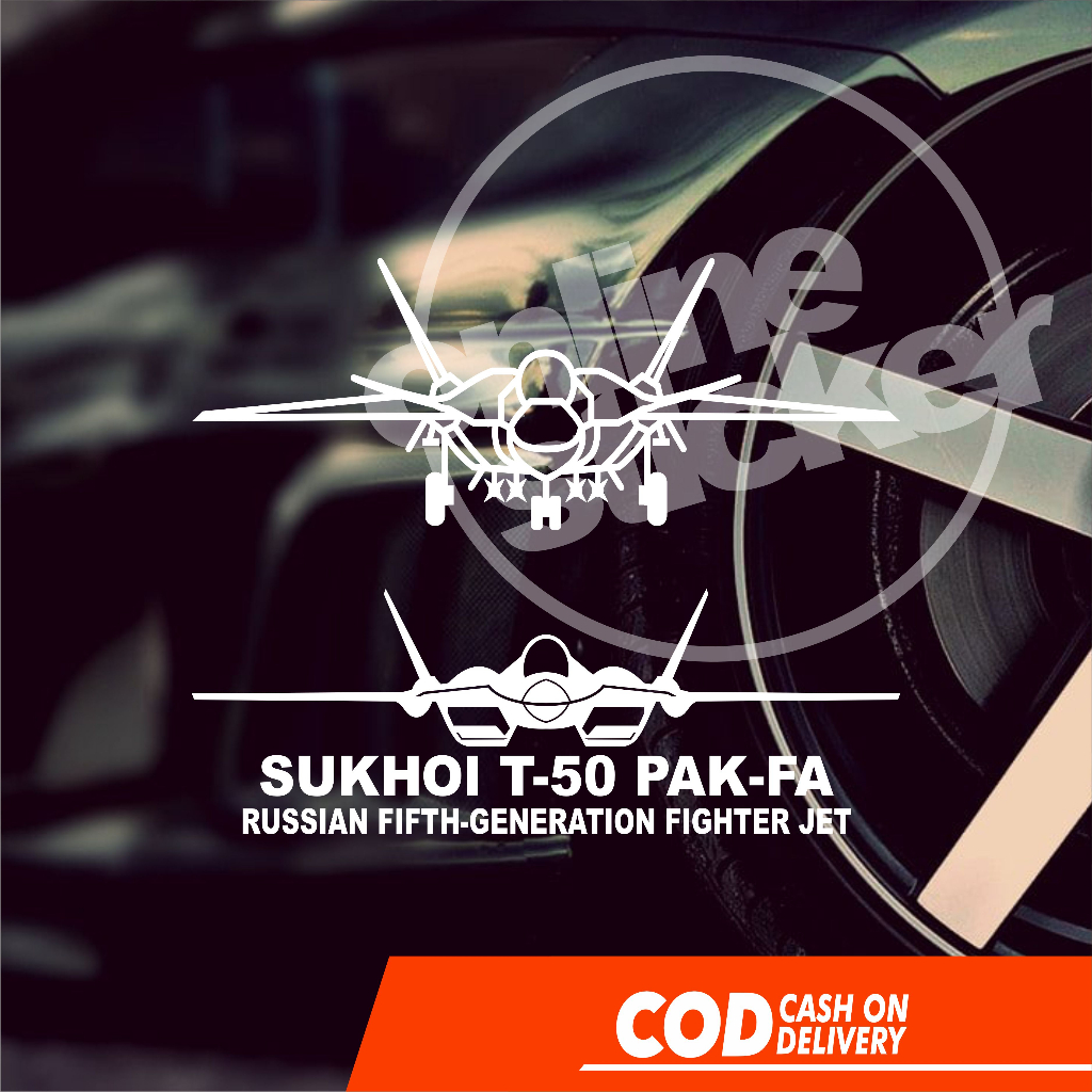 Jual Stiker Pesawat tempur sukhoi utk kaca belakang | sticker cutting ...