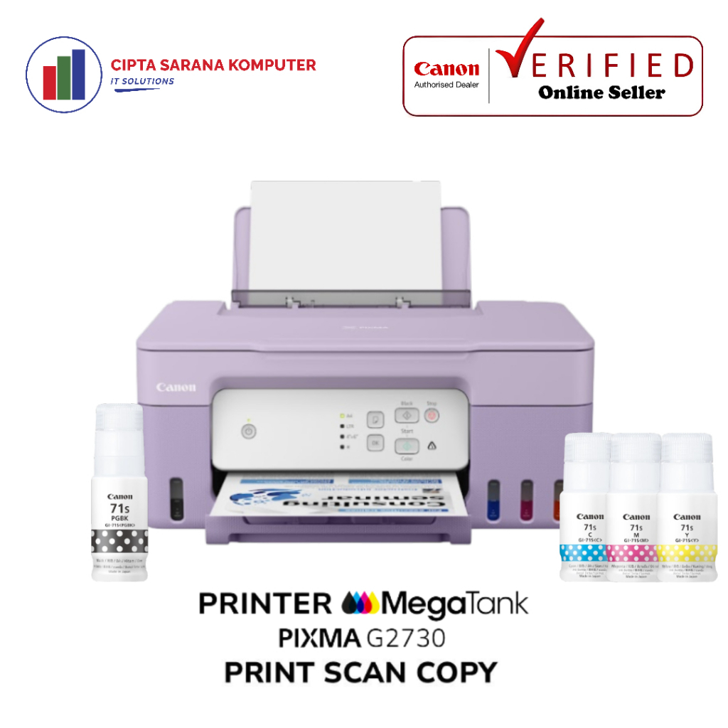 Jual Printer Ink Tank CANON PIXMA G2730 PURPLE - Print Scan Copy ...