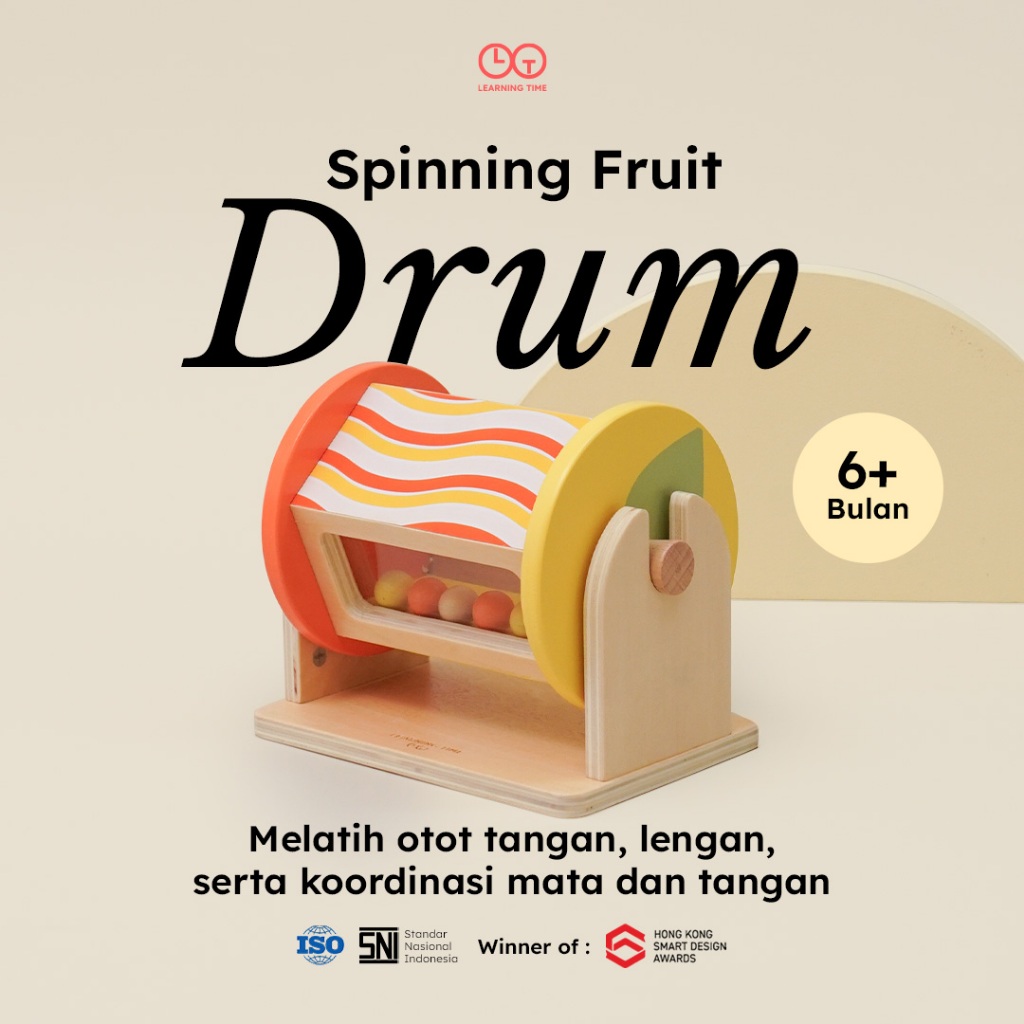 Jual Learning Time - Spinning Fruit Drum - Stimulasi Gerak Aktif untuk ...