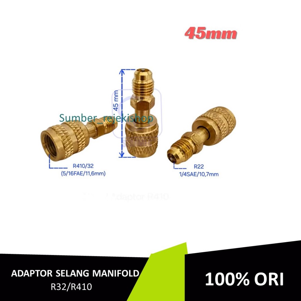 Jual ADAPTOR NEPEL / KONEKTOR CONNECTOR FREON R410/R32 | Shopee Indonesia