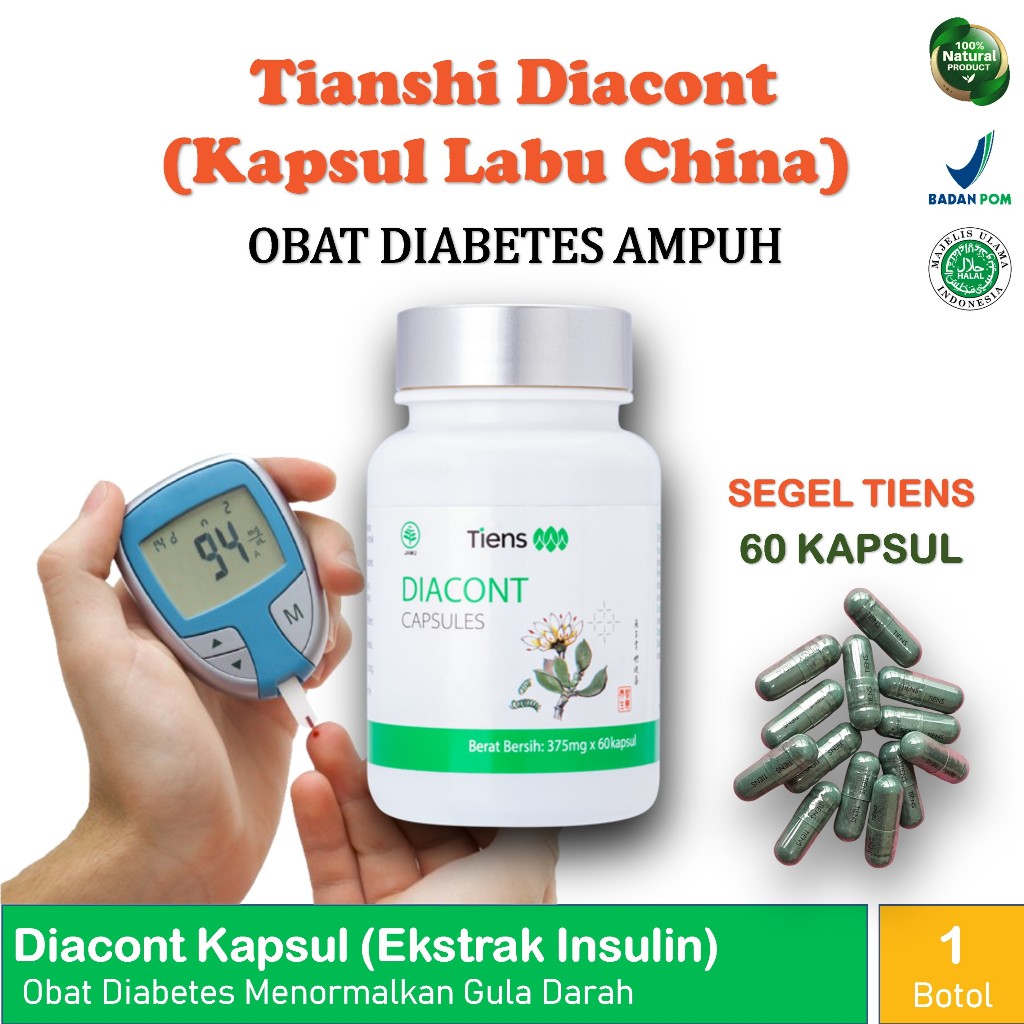 Diacont Kapsul Labu China Obat Diabetes Menurunkan Kadar Gula Darah Ampuh Menjaga Gula Darah