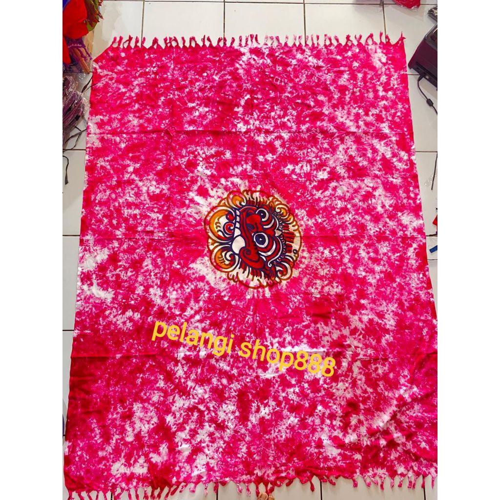 Jual kain pantai bali barong lukis rumbai bahan tebal dan adem | Shopee ...