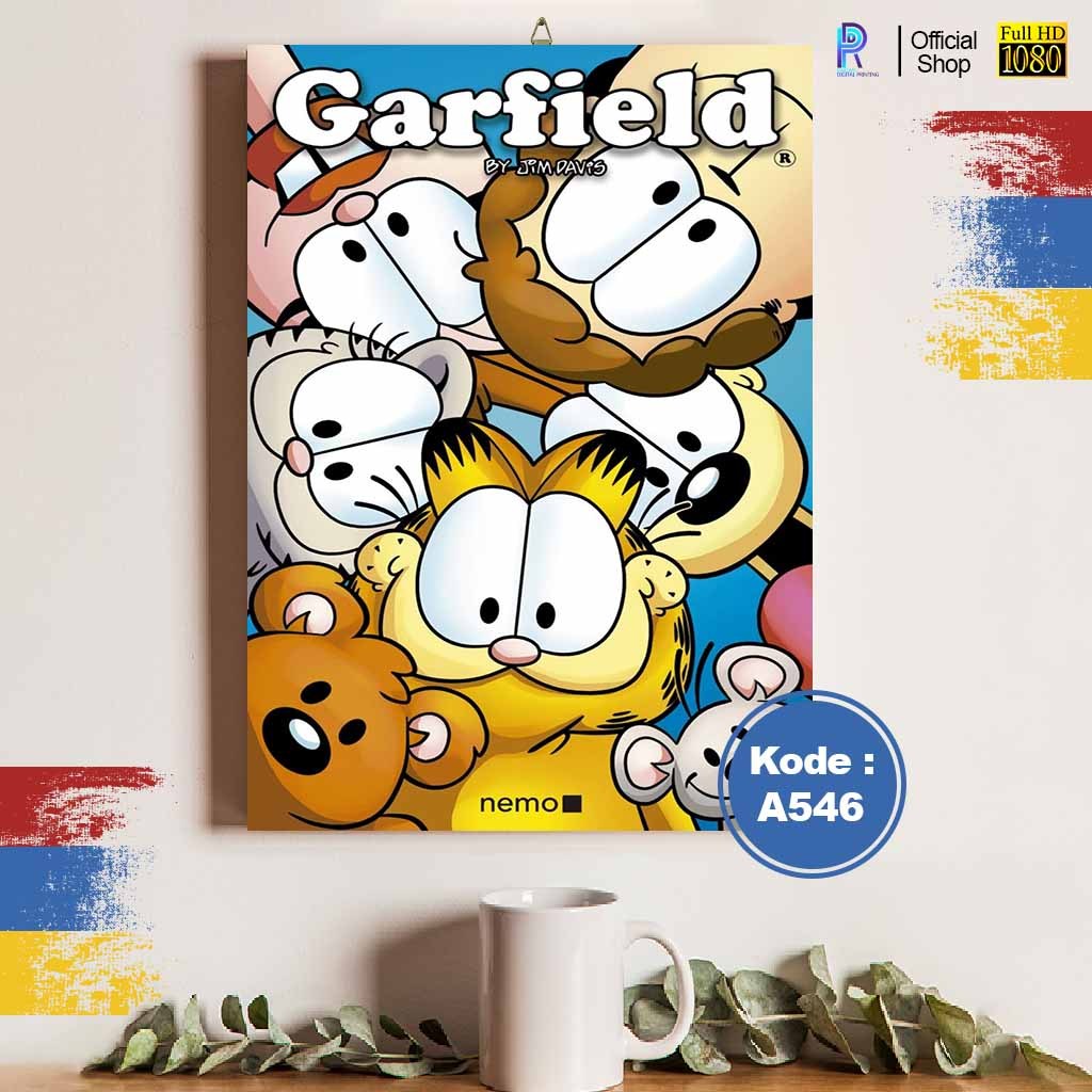 Jual Hiasan Dinding Kayu GARFIELD Poster GARFIELD Wall Decor Unik untuk ...