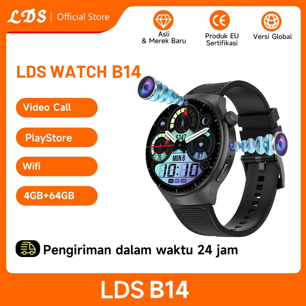 Jual [4G/5G Sim card] LDS Smartwatch B14 4G 5G RAM 64GB