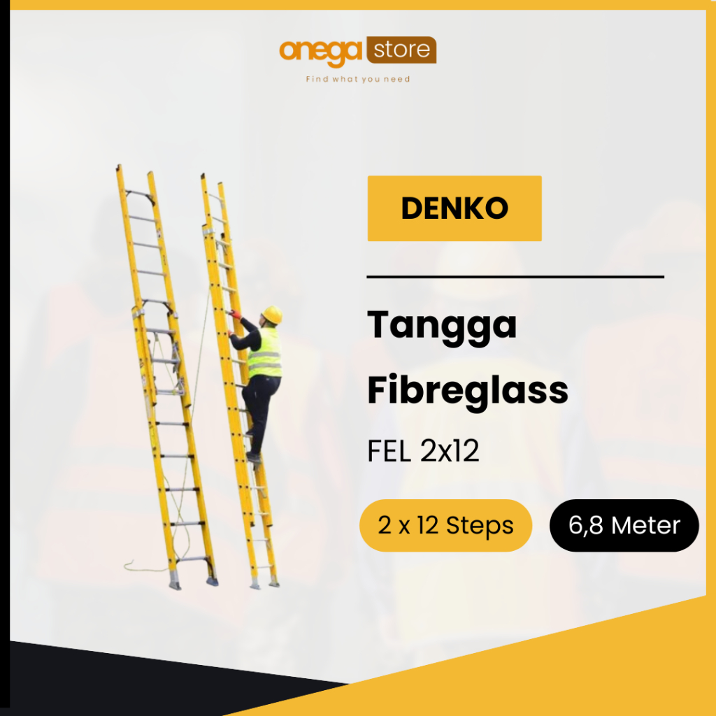 Product image Denko Tangga Fibreglass FEL 6.8M 9.6M 12M 2x12 6,8M