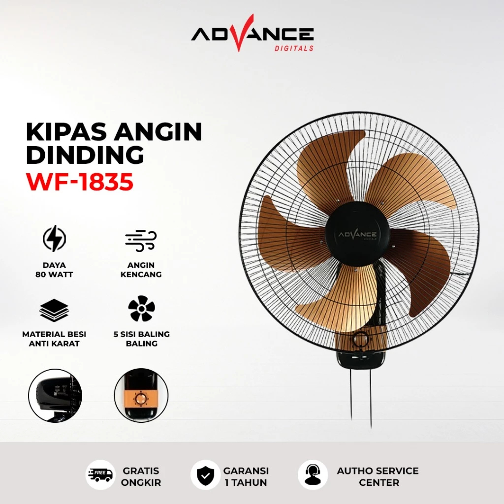 [Garansi 1 Tahun] Advance Kipas Dinding 18 Inch Besi Anti Karat