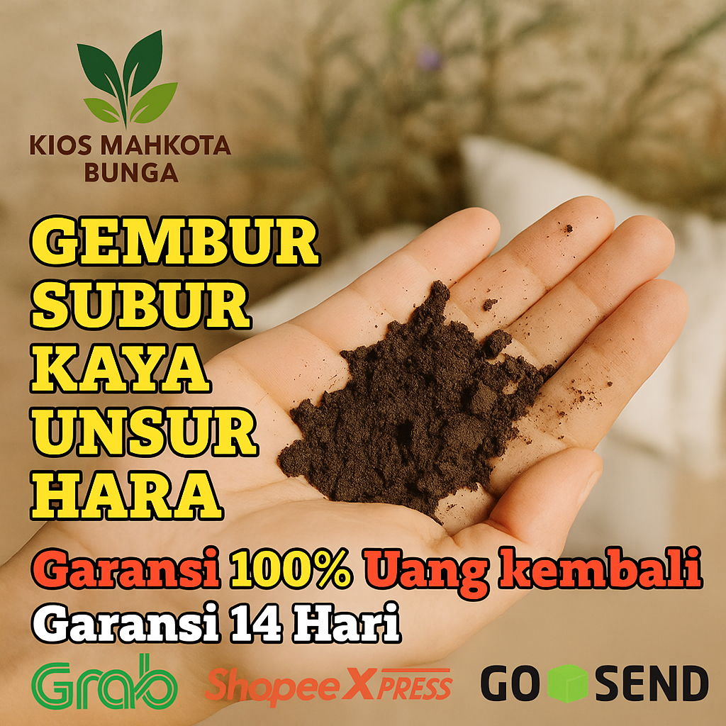 Tanah Lembang Asli - Tanah Subur Media Tanam Siap Pakai ( Repack 4 KG) PROMO