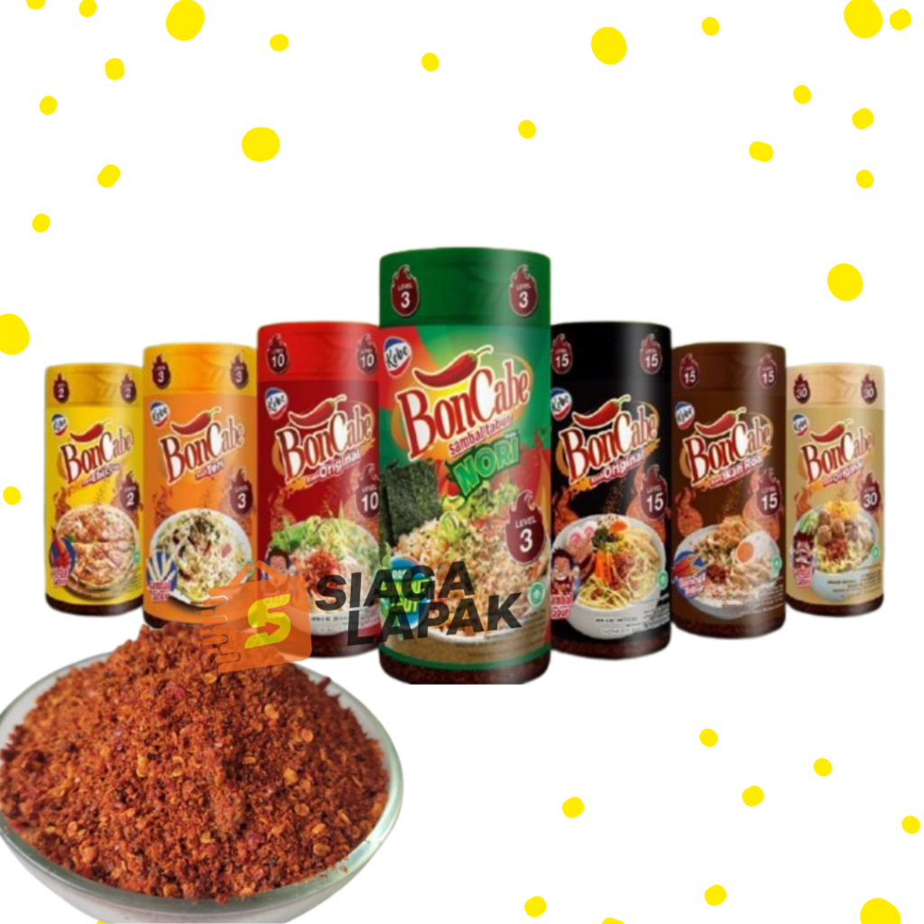 Jual BonCabe Cabai Tabur 1 BOTOL 25/30/35gr Bubuk Cabe Kobe Original ...