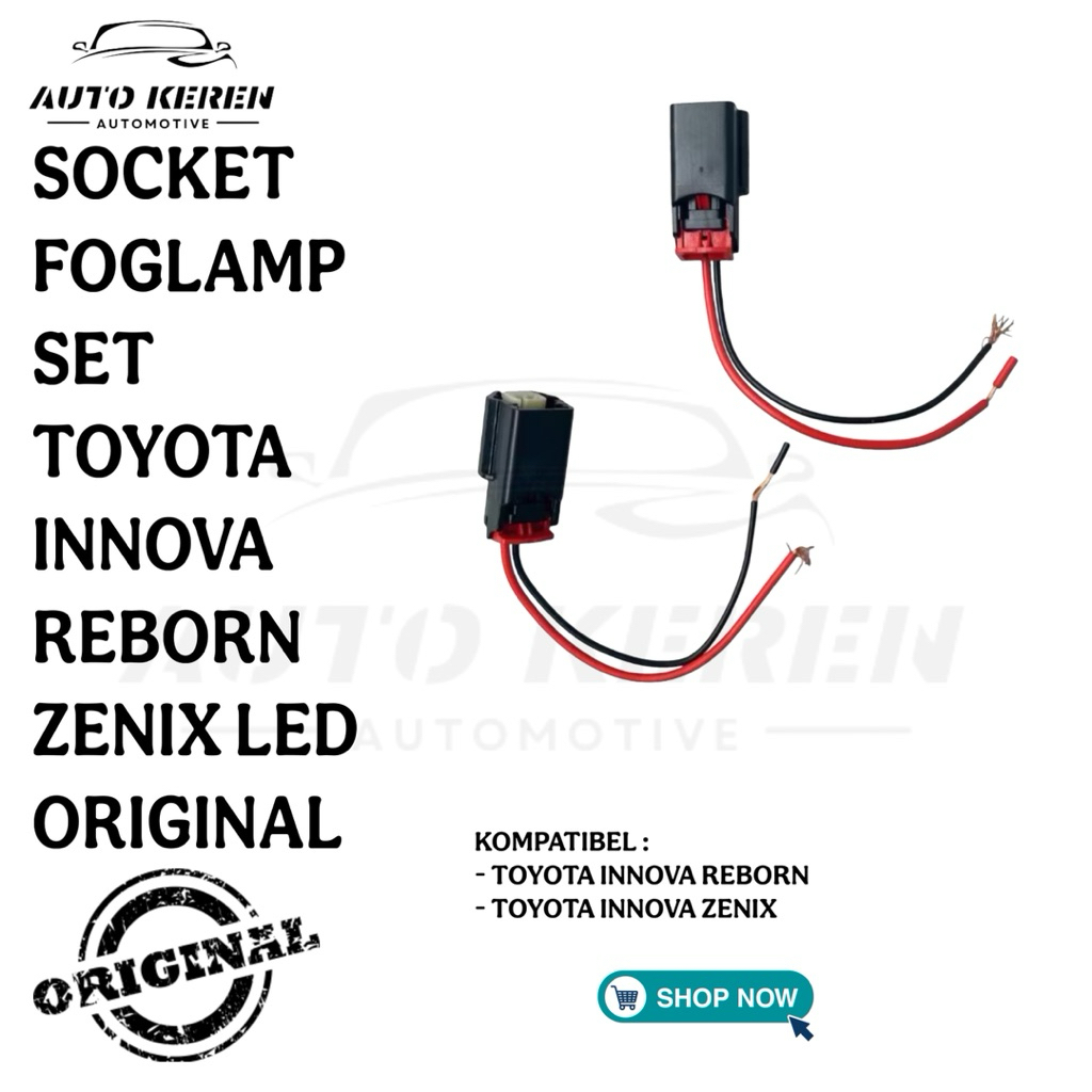 Jual SOCKET FOGLAMP SET TOYOTA INNOVA REBORN ZENIX LED ORIGINAL ...