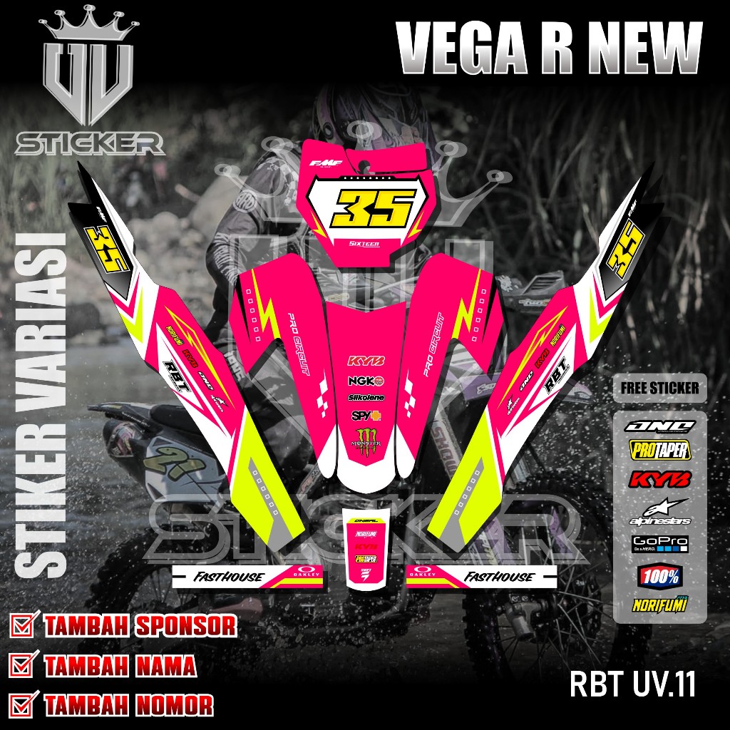 Jual (COD) TERBARU Sticker Striping RBT Vega R New Semifull Stiker ...
