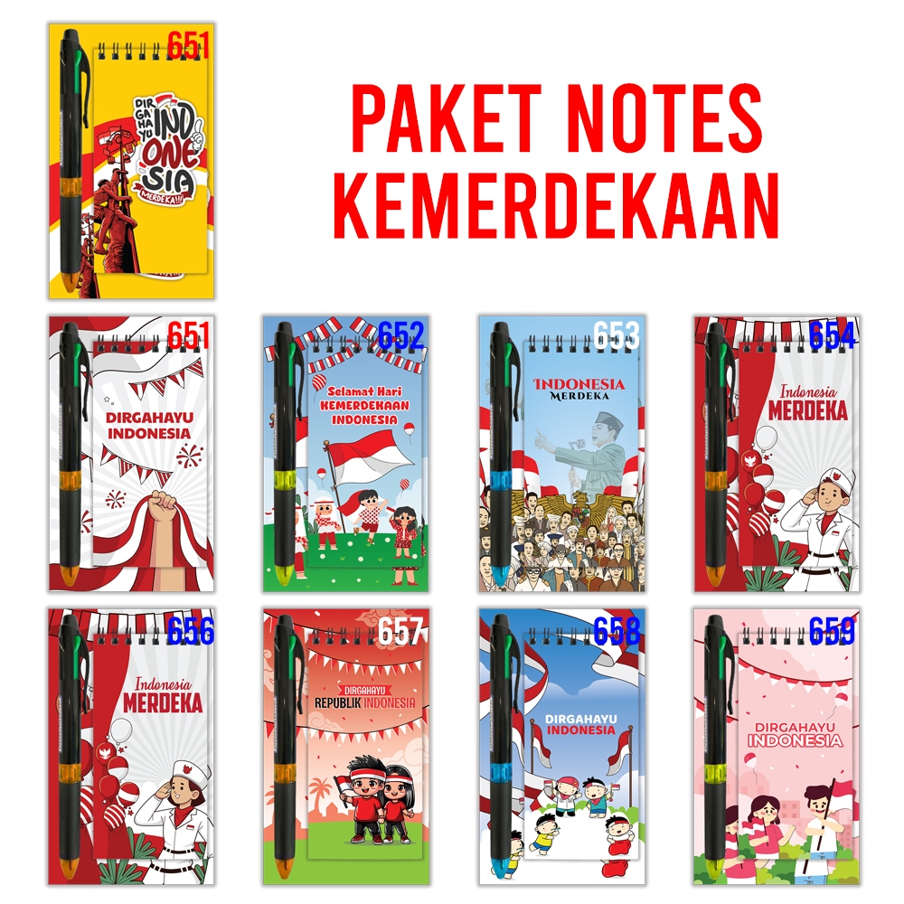 Jual Paket 2in1 Spesial Hari Kemerdekaan Indonesia 17 Agustus Notes ...