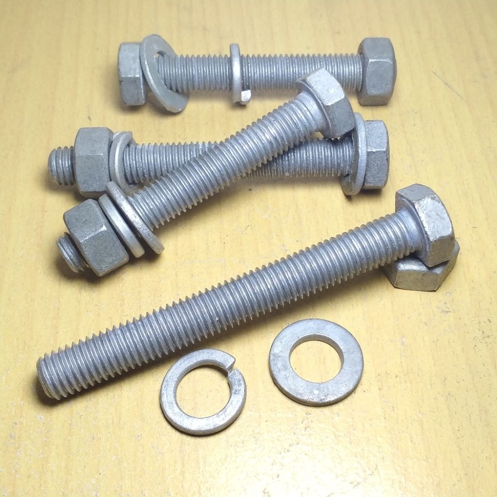 Jual baut mur hdg m12x100 pitch 1,75 kunci 19 baut baja grade 8.8 ...