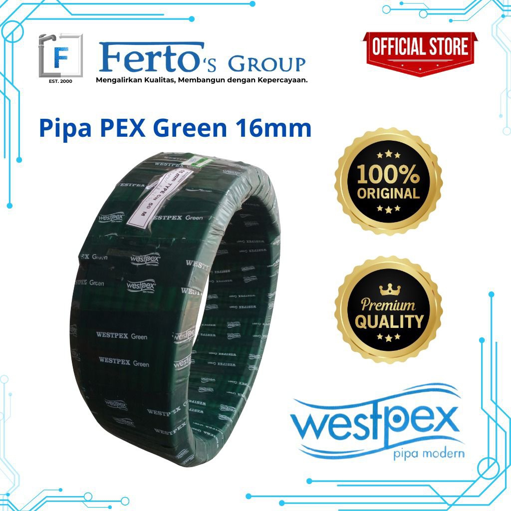 Jual Pipa WESTPEX Green PEX 16mm x 50 Meter | Shopee Indonesia