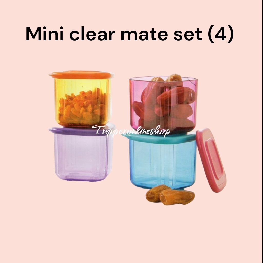 Jual Mini clear mate set tupperware toples mini crystal | Shopee