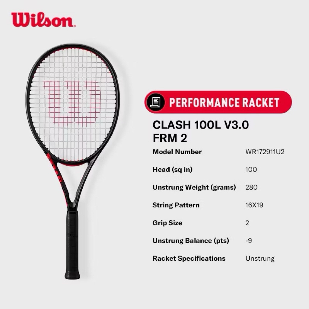Jual Wilson Clash 100L V3 2025 Raket Tenis Tennis Racket Racquet ...