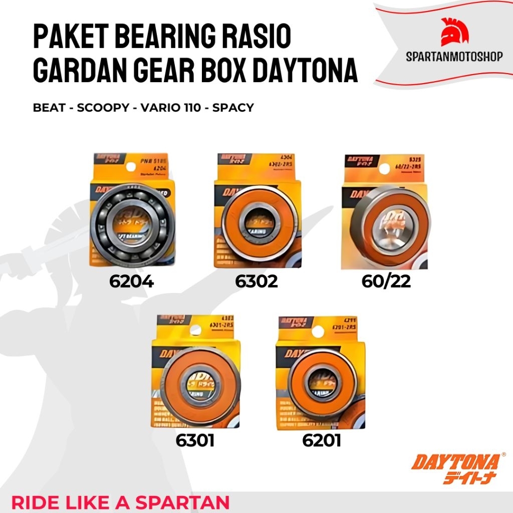 Jual Bearing Rasio Gearbox Beat Scoopy Vario 110 Spacy Genio Daytona ...