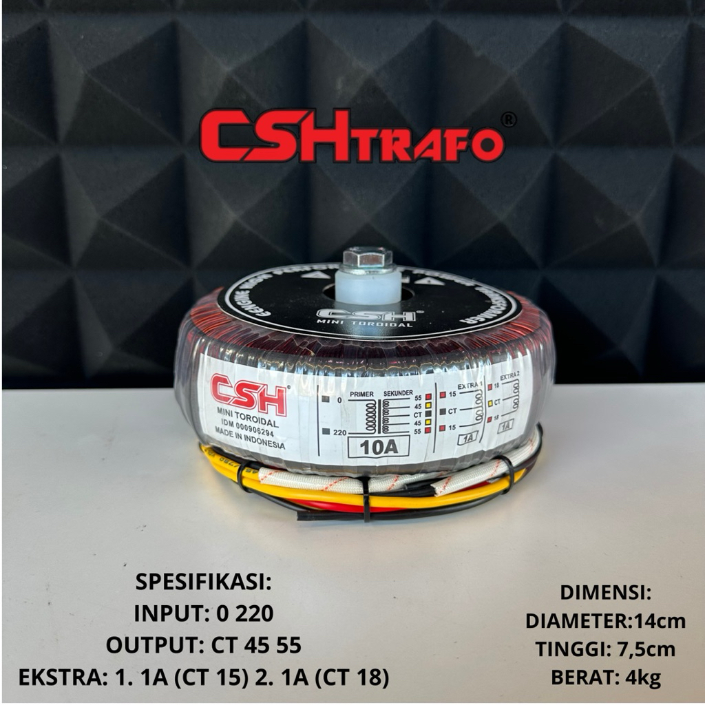 Jual Trafo Mini Toroid CSH 10A CT 55V 100% Tembaga Murni | Shopee Indonesia