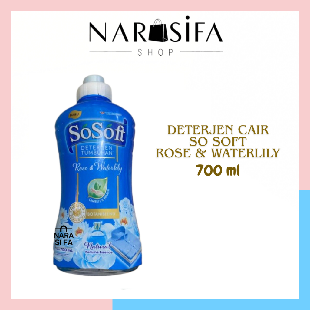 Jual Sosof Deterjen Cair Rose & Waterlily isi 700ml | Shopee Indonesia