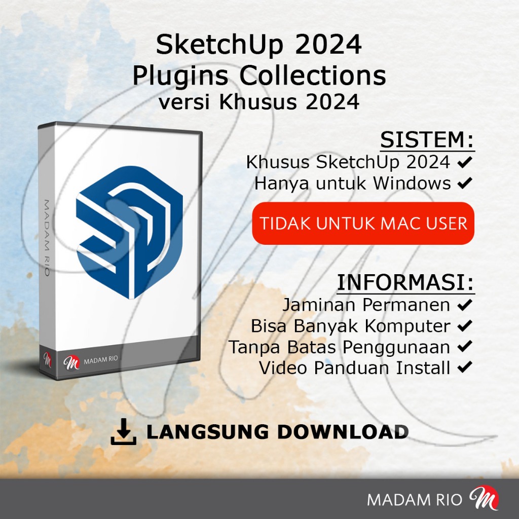 SketchUp 2024 Plugins Collections Permanen Full Versi Seumur Hidup