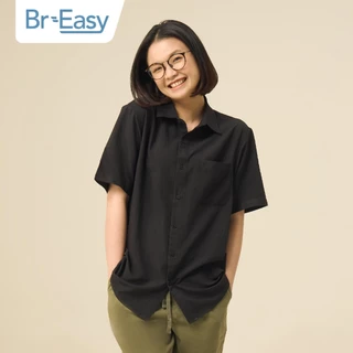 M231 Kemeja Pria Basic Br-Easy Pendek Hitam 1071B