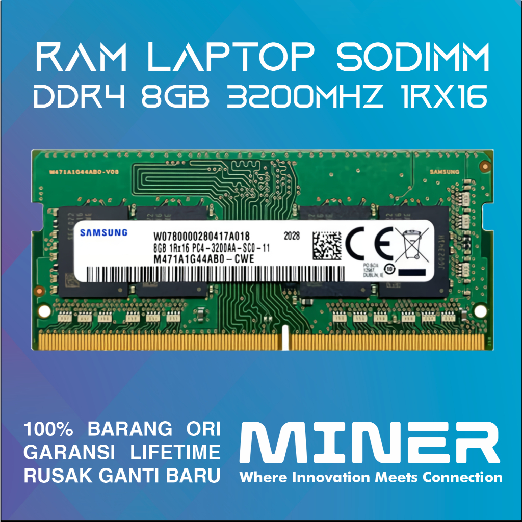 Jual Memory RAM Laptop SODIMM DDR4 8GB 3200Mhz PC25600 1RX16 | Shopee ...