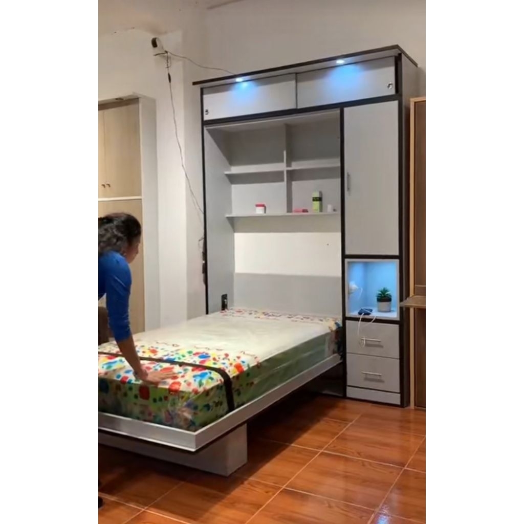 Jual tempat tidur dipan lipat 120 x 200 body kabinet 160x220 dan custom ...
