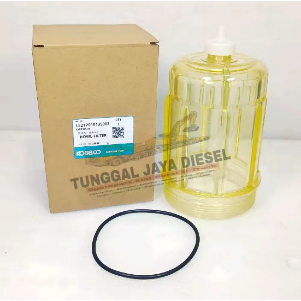 Jual Bowl Filter Kobelco SK200-8 Cover Tutup Fuel Filter Separator ...