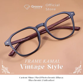 Groovy Eyewear Frame Kacamata Photocromic Kamal Minus Normal Blueray Bluecromic Antiradiasi