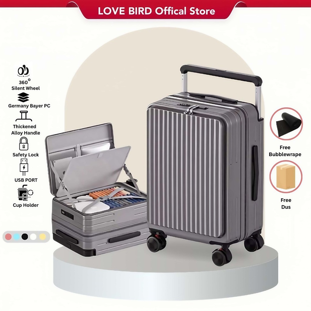 Jual Love bird koper bagasi dengan kapasitas yang dalam 24 inch