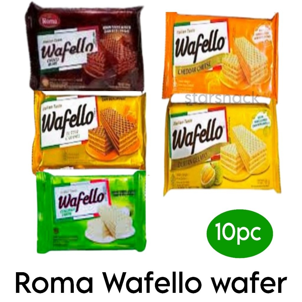 Jual Roma Wafello wafer 34gr isi 10bj | Shopee Indonesia