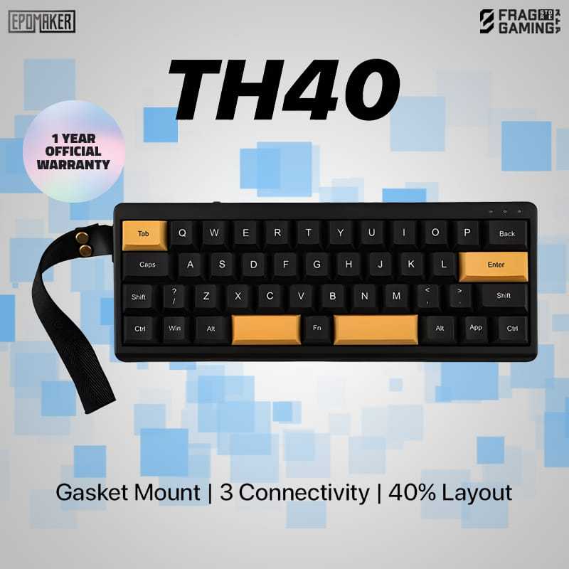 Jual Epomaker TH40 Tri Mode Connection 40% Layout Mechanical Keyboard ...