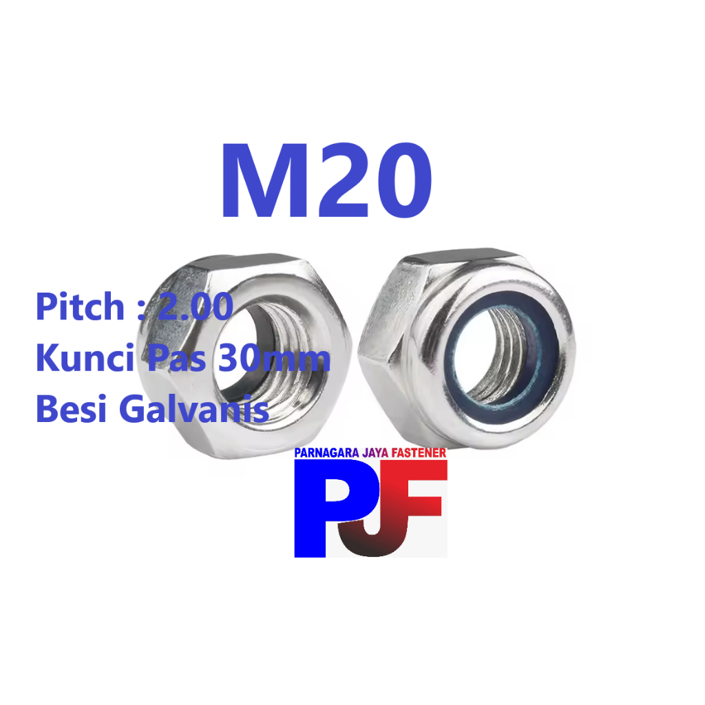 Jual Mur Nylon / Lock Nut M20 Galvanis | Shopee Indonesia