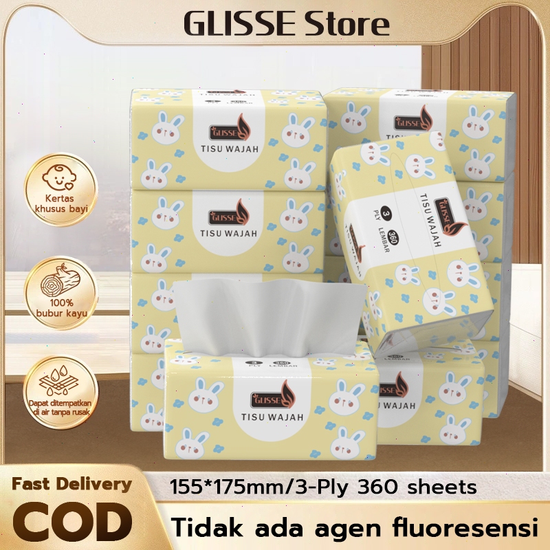 Jual GLISSE Tisu Wajah Lembut / Tebal dan Tidak Mudah Sobek / 360