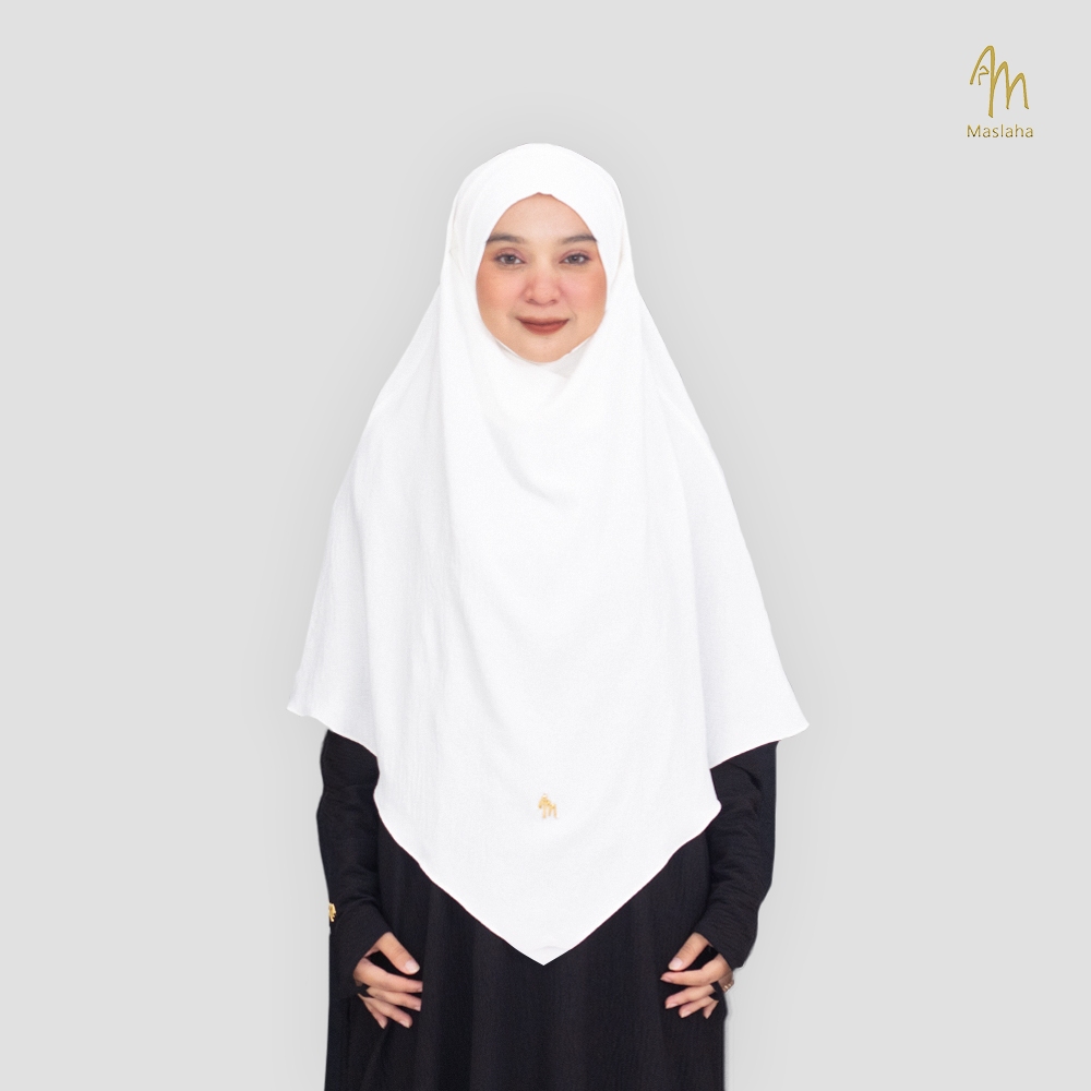 Jual Maslaha French Khimar Umrah dan Haji Broken White New French ...
