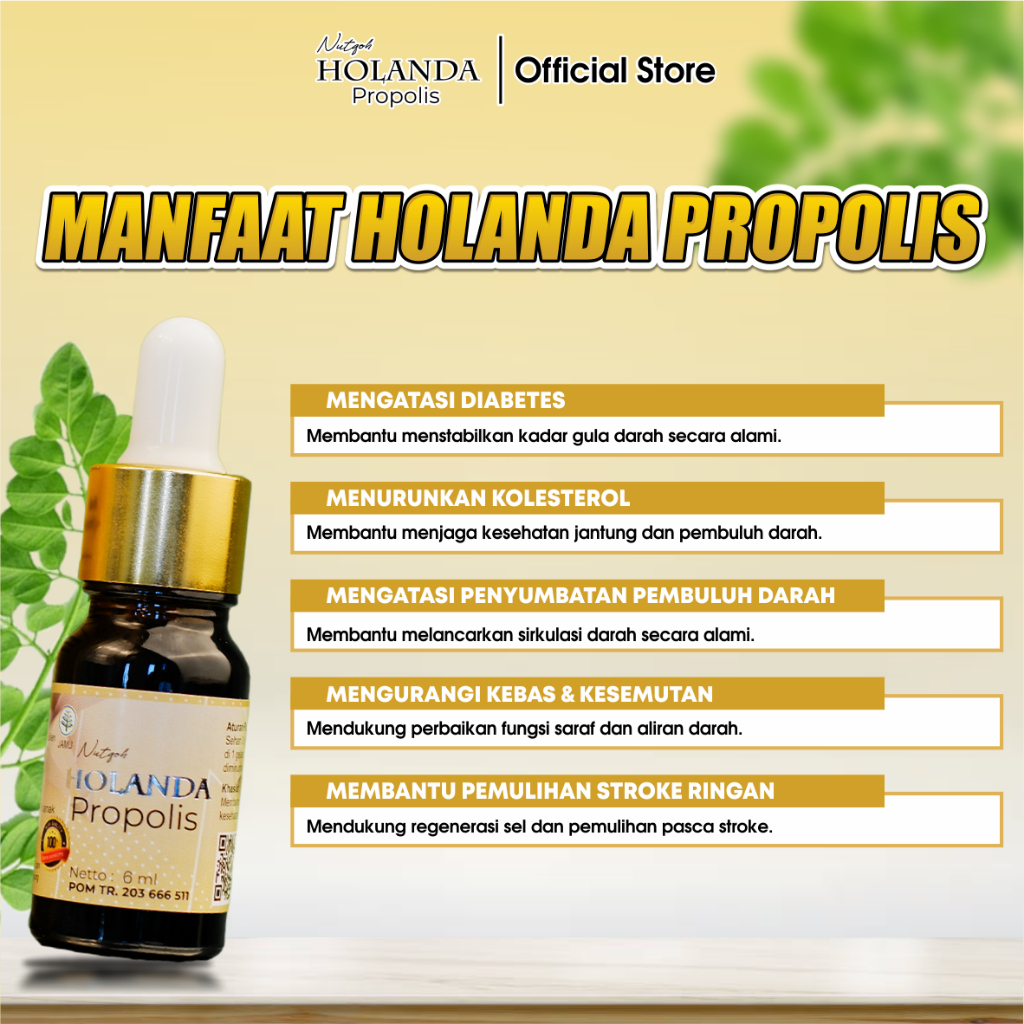 Jual HOLANDA Propolis 3 Botol 10 ml Suplemen Ekstark Bee Pollen Atasi ...