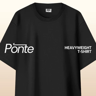 M231 T-Shirt Ponte Heavyweight Polos Oversized Pendek Hitam 0756M