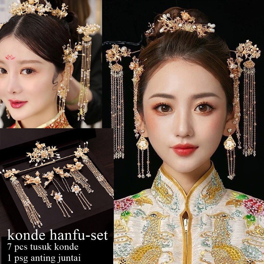Jual Hanfu Set Hiasan Rambut Sangjit Tusuk Konde Hanfu Chinese Set ...