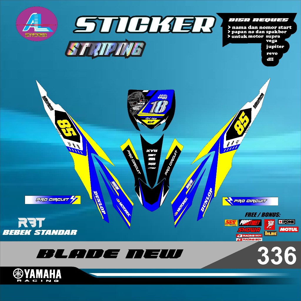 Jual Sticker RBT BLADE NEW SEMI FULL BODY MOTOR RBT BEBEK MODIF ...