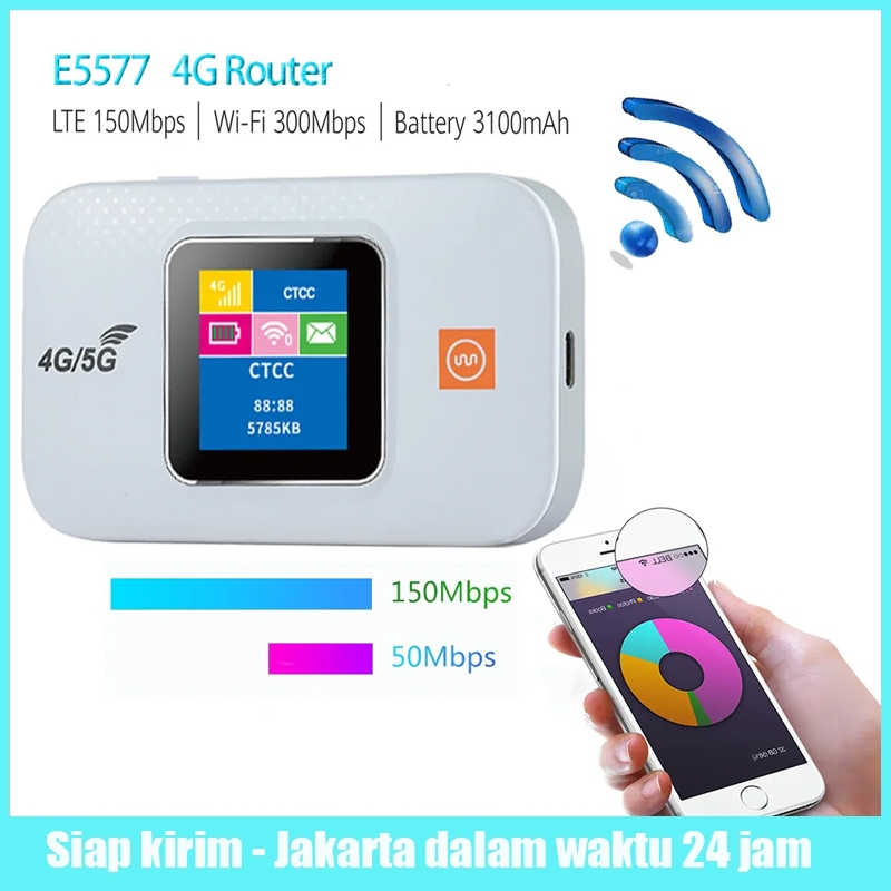 Jual E5577 300Mbps 4G/5G LTE Pocket WiFi Openline Hotspot Router Modem ...
