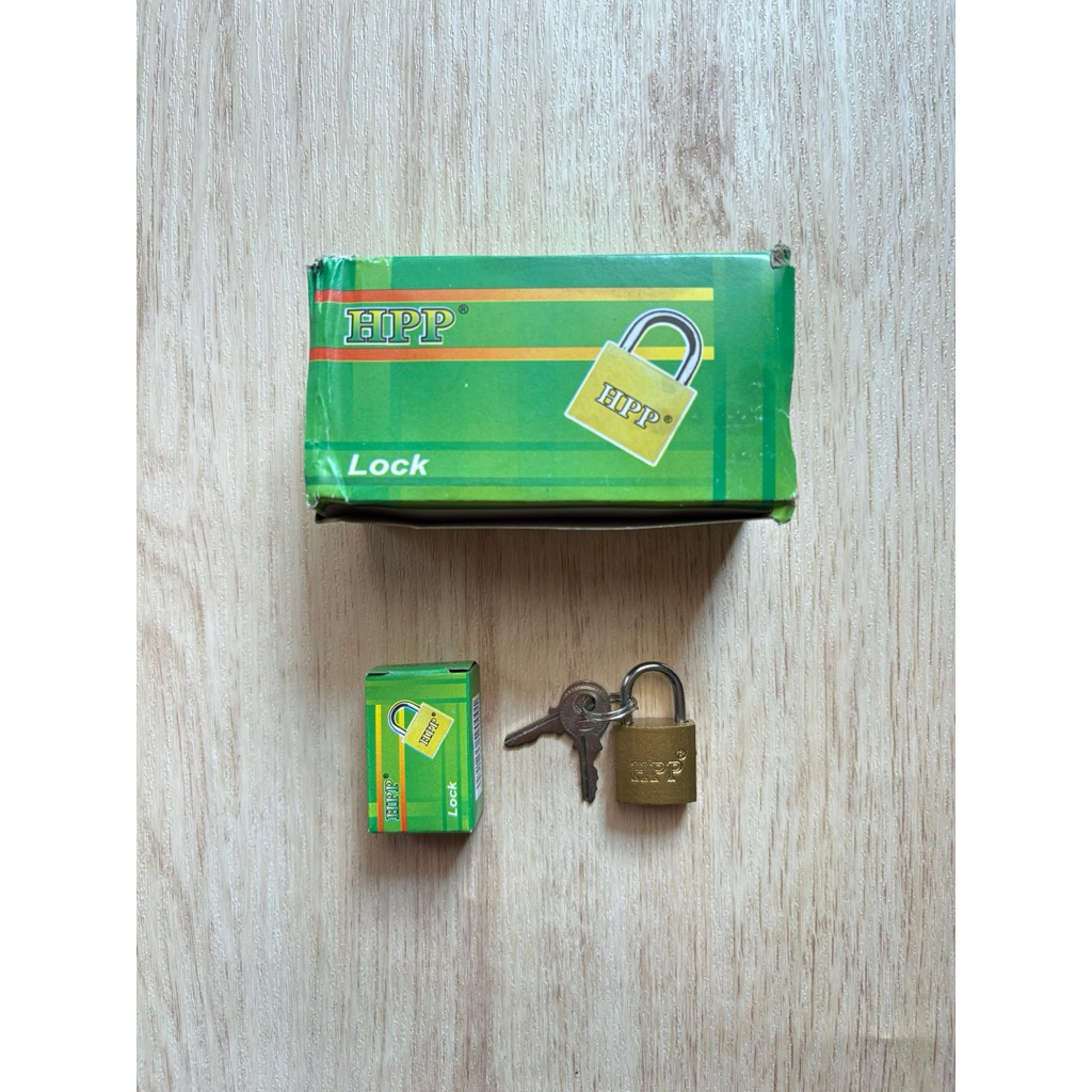 Jual (12PCS) Gembok ver | Gembok cat kuning 20mm-25mm-30mm-40mm-50mm ...