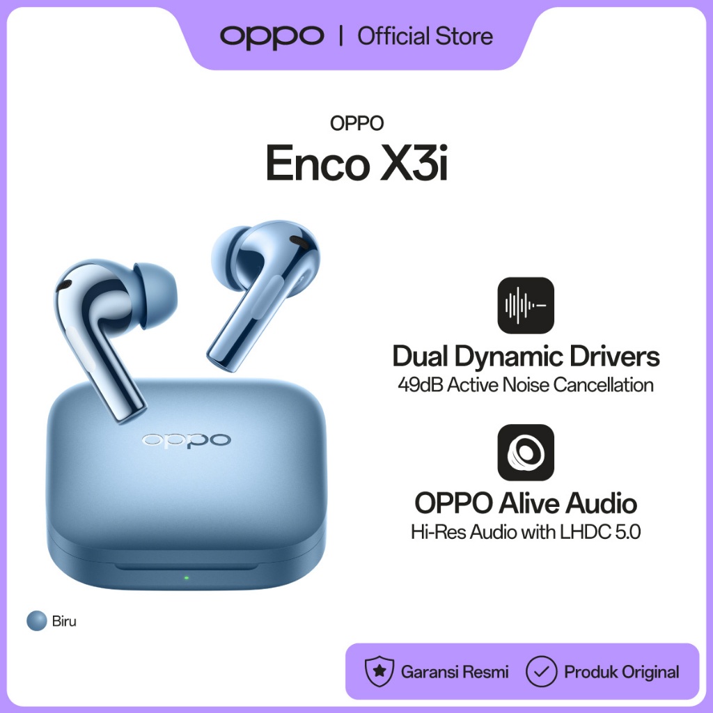 Jual [NEW] OPPO Enco X3i True Wireless Noise Cancelling Earbuds ...
