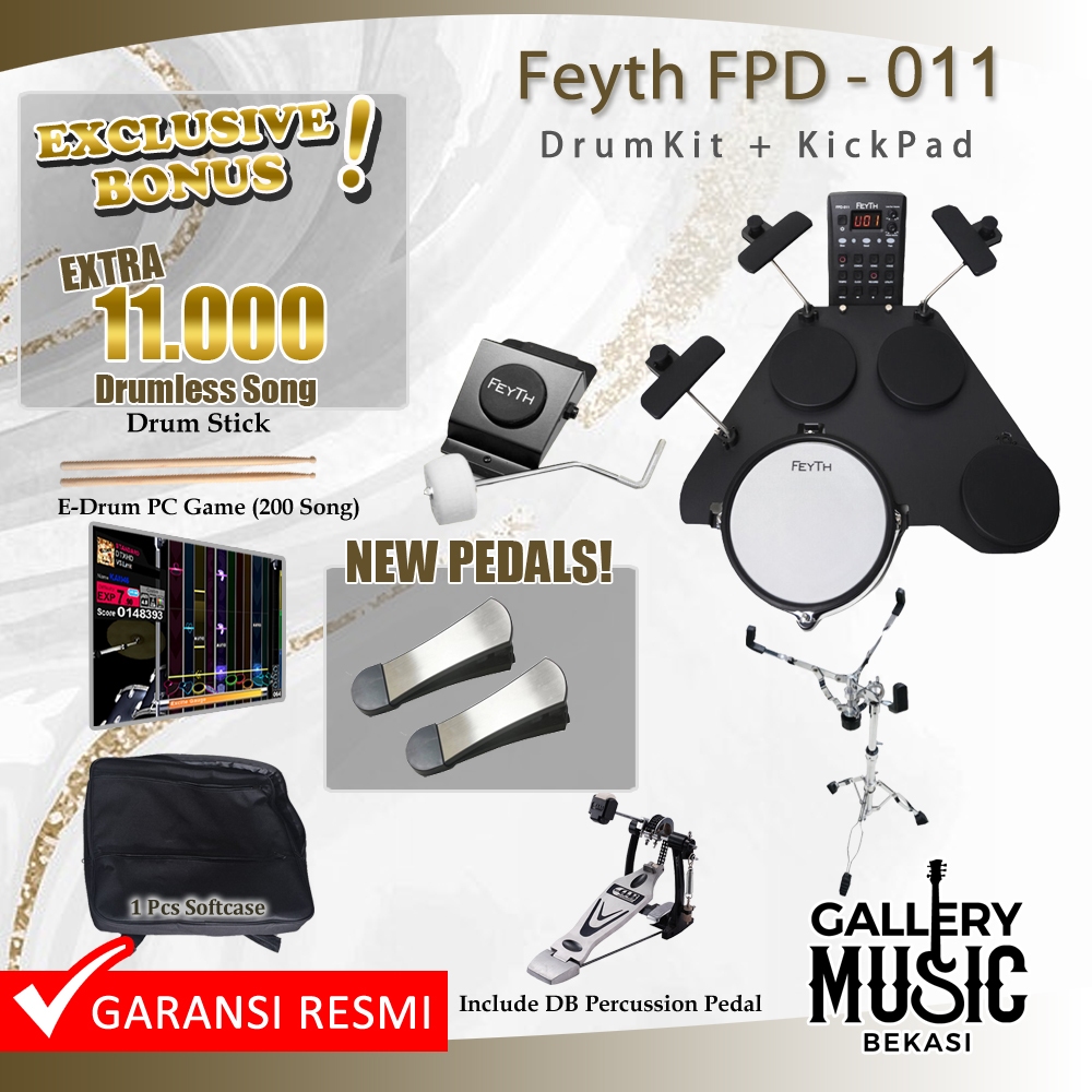 Jual FEYTH FPD 011 Electric Drum Kit With New Pedals / FPD011 ...