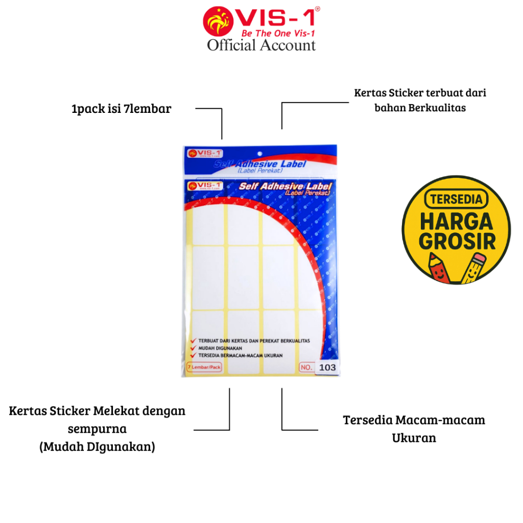 Jual VIS-1 Stiker Label / Label Harga | Shopee Indonesia
